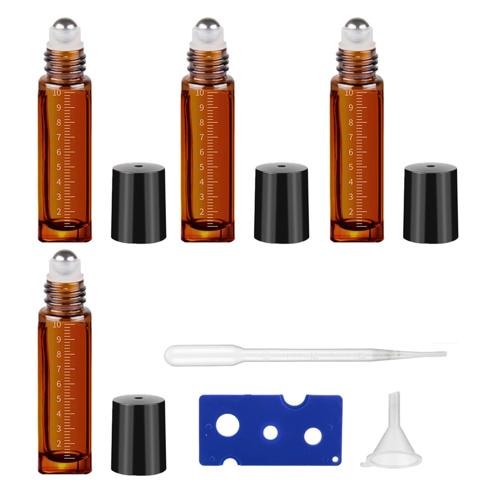 Amazon.co.jp: TVETE ロールオンボトル 10ml 目盛り付き アロマ保存